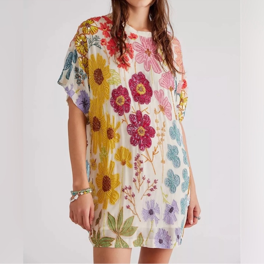 Free People jewel mini dress size small!